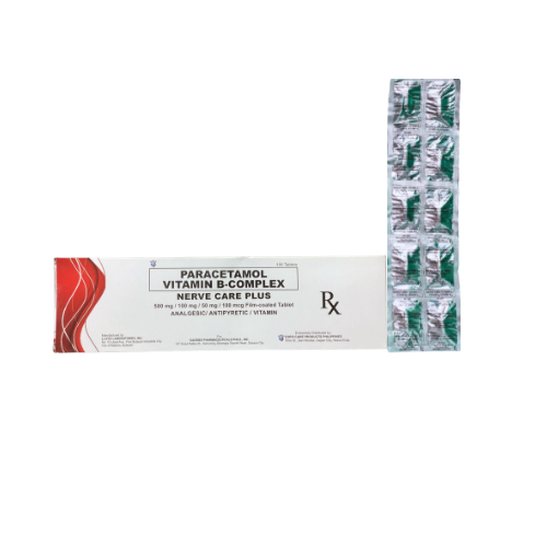 Paracetamol + Vitamin B Complex 500mg/100mg/50mg/100mcg Tablet x 1
