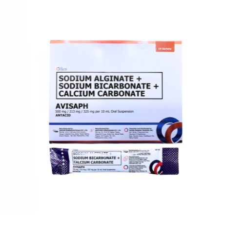 Sodium Alginate+ Calcium Carbonate+ Sodium Bicarbonate 250mg/106.5mg/187.5mg Sachet 10ml. x 1