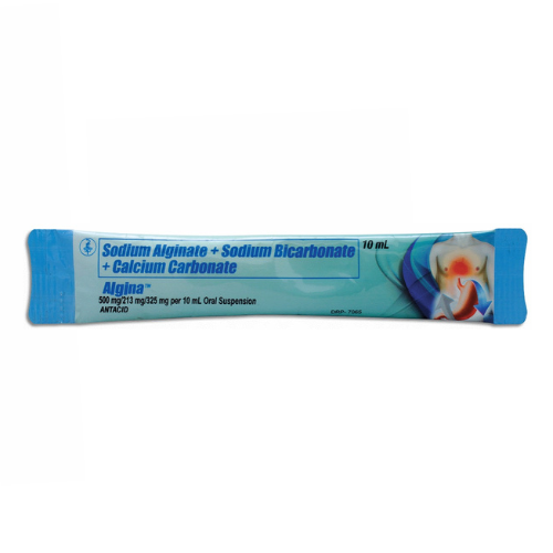 ALGINA Sodium Alginate+ Calcium Carbonate+ Sodium Bicarbonate 250mg/106.5mg/187.5mg Sachet 10ml. x 1