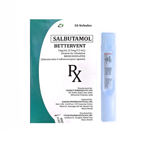 Salbutamol 1mg/ml. 2.5ml Nebule x 1