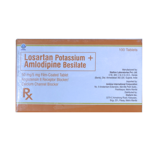 Losartan+Amlodipine 50mg/5mg Tablet x 1