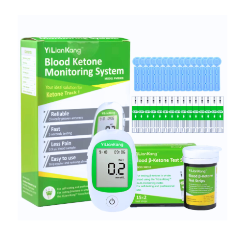Blood Ketone Monitoring Meter Set with 15 Strips