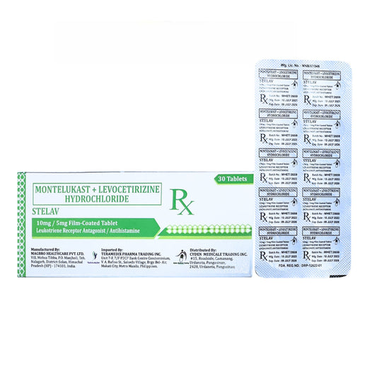Levocetirizine+Montelukast 5mg/10mg Tablet  x 1
