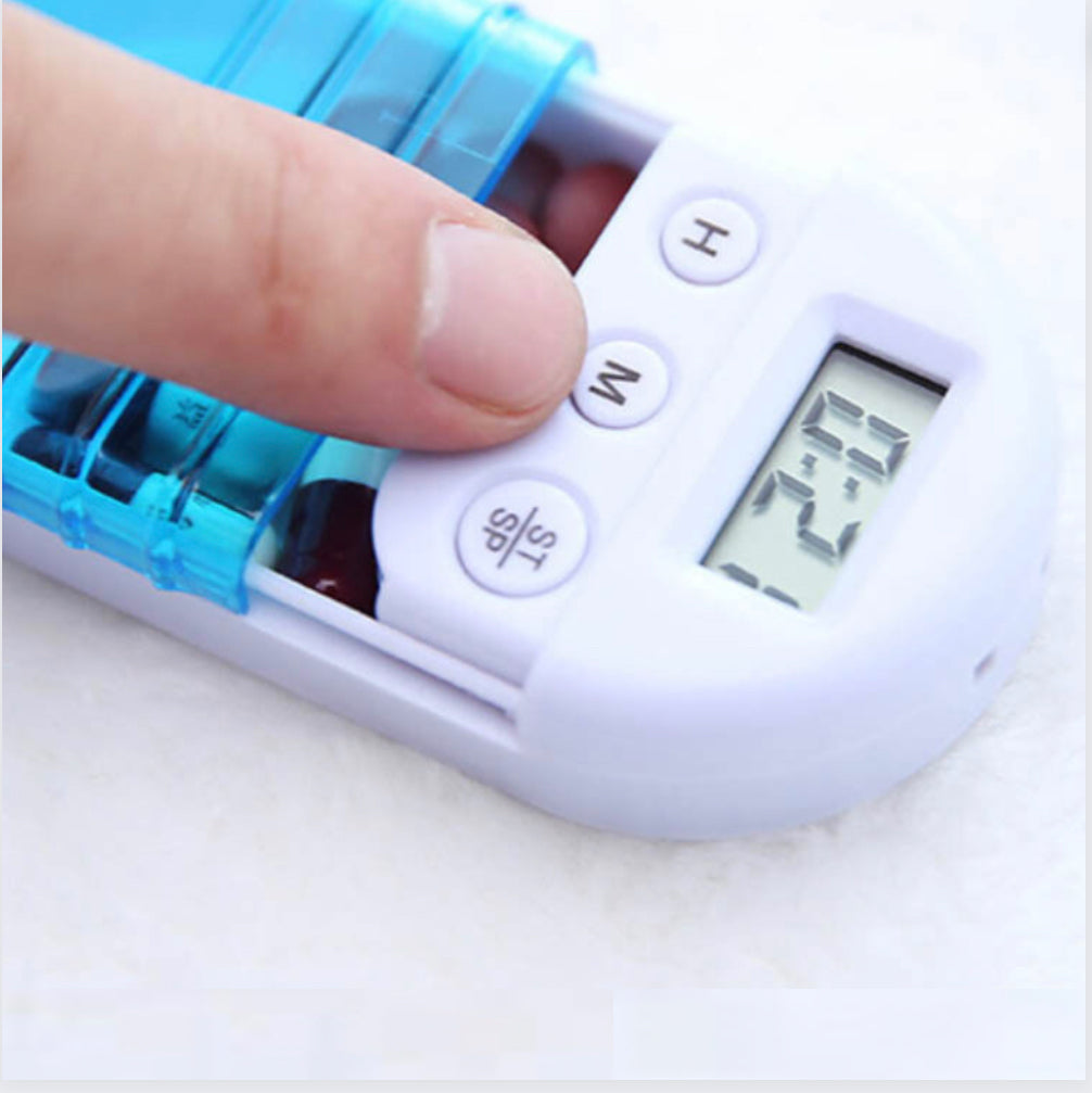 Electronic Timer Alarm Medicine Reminder  Pill Case Organizer x 1